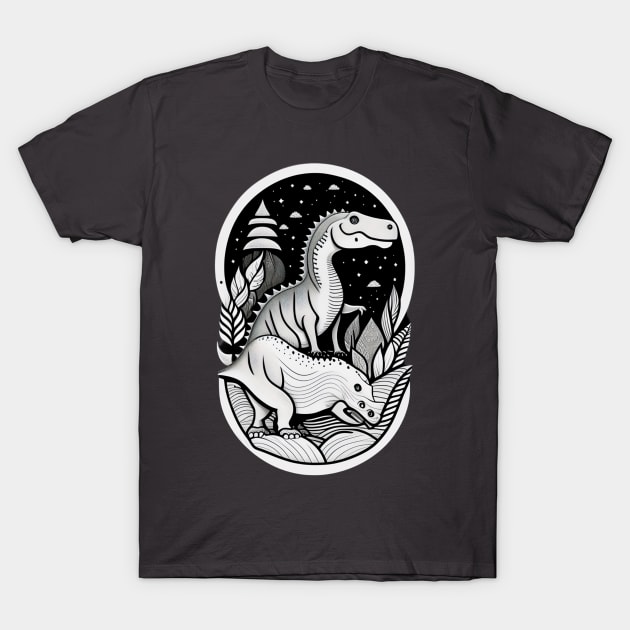 Cartoon Dinosaur T-Shirt by Crippa Vitrine